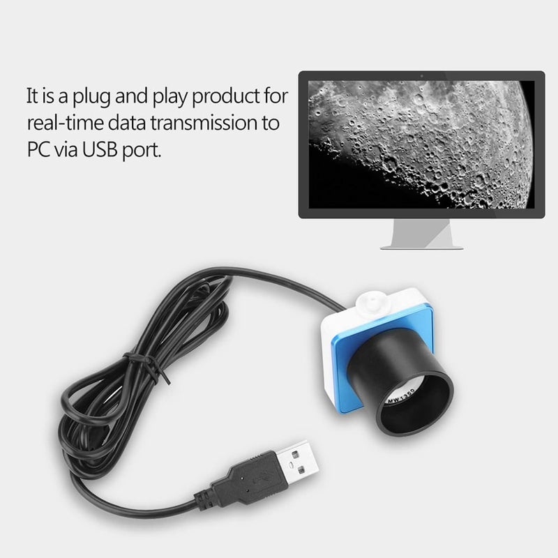 Denash Telescope Camera,1.25" Electronic Telescope Eyepiece Camera,USB Port Real-time Viewing Telescope for Astrophotography, Planetary and Bird Watching - Image 2